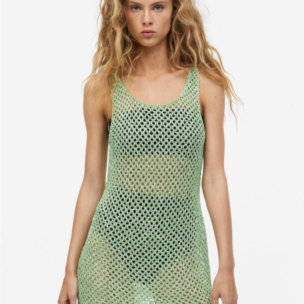Green shiny dress size medium